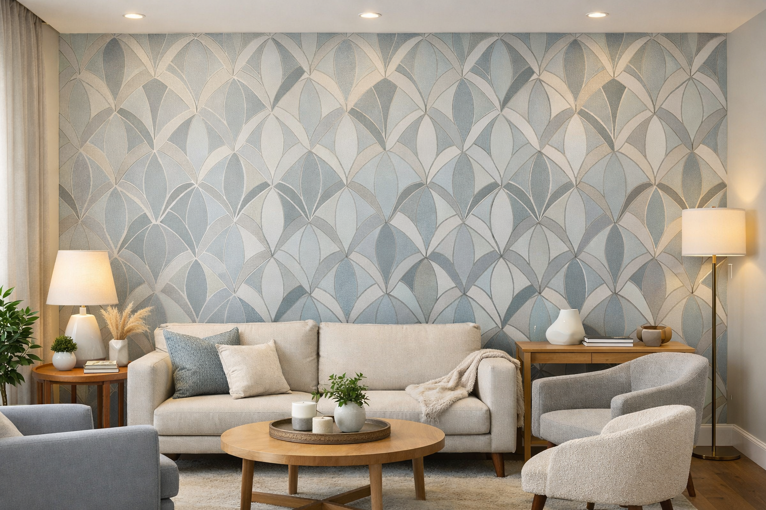 Premium wallpaper installation by Steel Ceilings